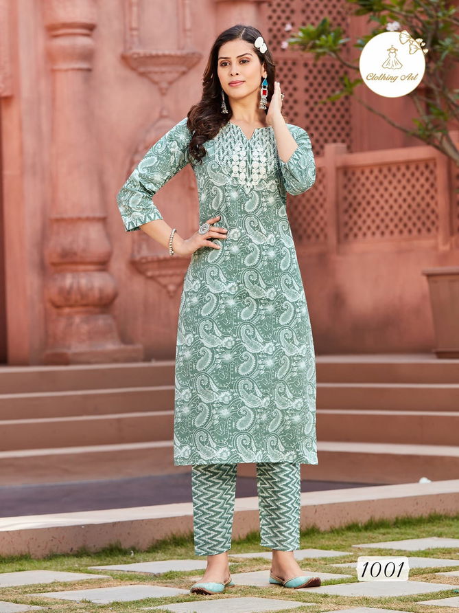 Cotton Glory By Clothing Art Kurti With Bottom Catalog